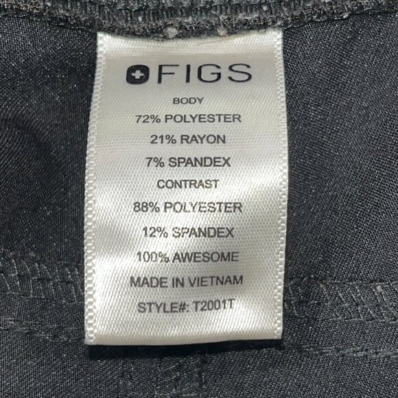 FIGS Technical Limited Edition Slim Axim Cargo Scrub Pants Black Men's XS Tall - Picture 9 of 10